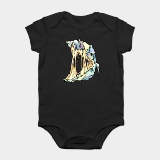 Dramabite Zombie D Letter Initial Typography Text Character Statement Baby Bodysuit